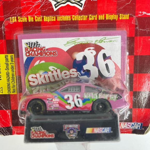 1998 Racing Champion Ernie Irvan #36 Skittles Wild Berry Diecast Car Nascar 50th - Picture 2 of 5